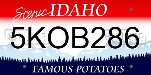 5KOB286 Idaho License Plate