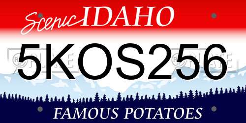 5KOS256 Idaho License Plate