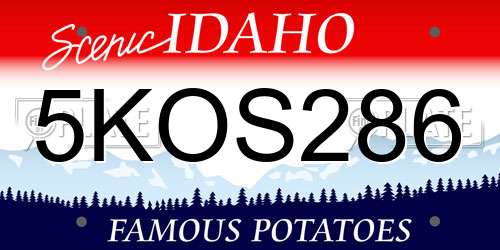 5KOS286 Idaho License Plate