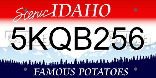 5KQB256 Idaho License Plate