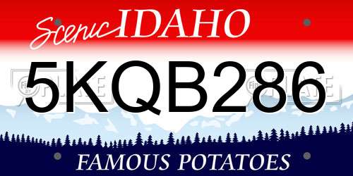 5KQB286 Idaho License Plate