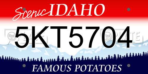 5KT5704 Idaho License Plate