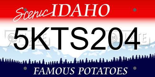 5KTS204 Idaho License Plate