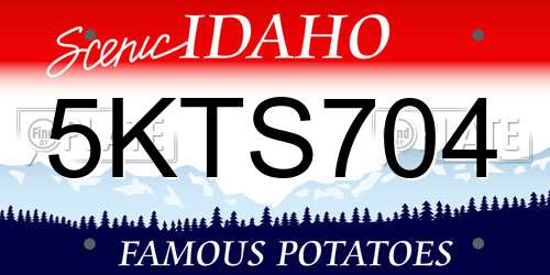 5KTS704 Idaho License Plate