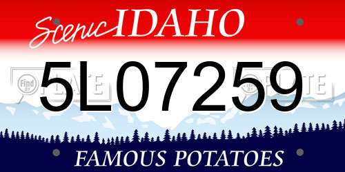 5L07259 Idaho License Plate