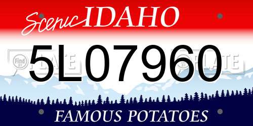 5L07960 Idaho License Plate