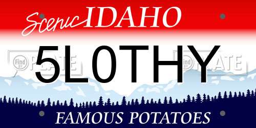 5L0THY Idaho License Plate