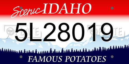 5L28019 Idaho License Plate