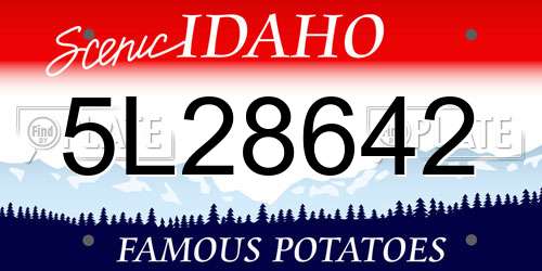 5L28642 Idaho License Plate