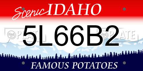 5L66B2 Idaho License Plate