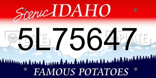 5L75647 Idaho License Plate