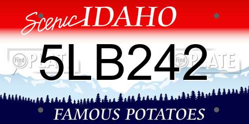 5LB242 Idaho License Plate