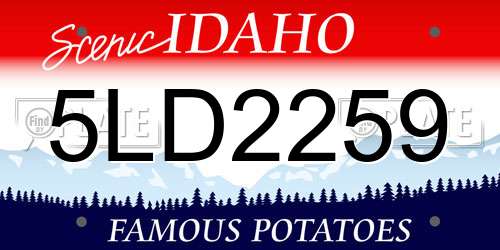 5LD2259 Idaho License Plate