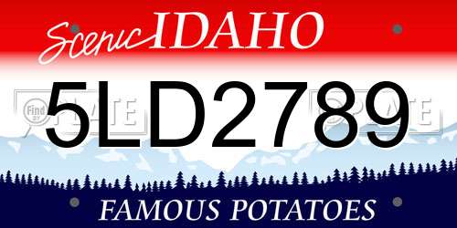 5LD2789 Idaho License Plate