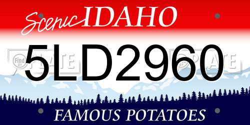 5LD2960 Idaho License Plate