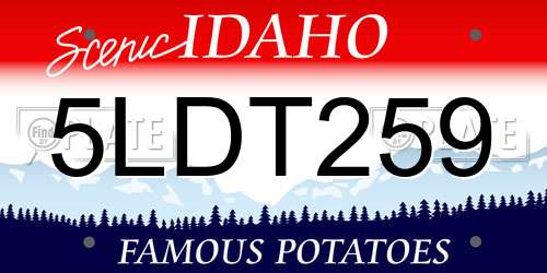 5LDT259 Idaho License Plate