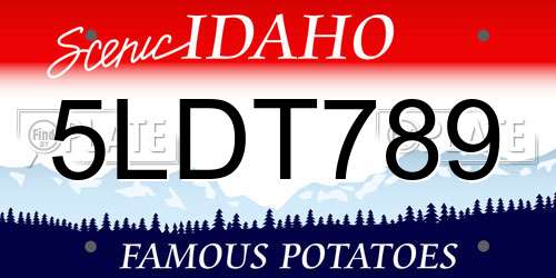 5LDT789 Idaho License Plate