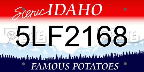 5LF2168 Idaho License Plate
