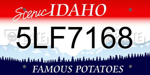 5LF7168 Idaho License Plate