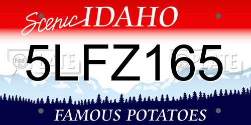 5LFZ165 Idaho License Plate