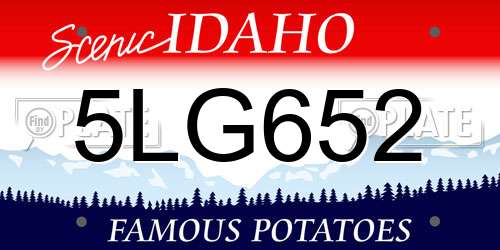 5LG652 Idaho License Plate