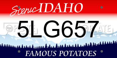 5LG657 Idaho License Plate