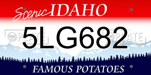 5LG682 Idaho License Plate