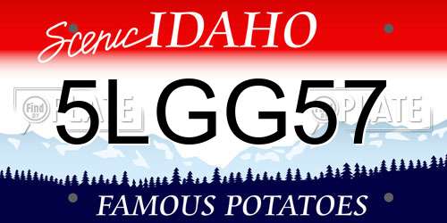 5LGG57 Idaho License Plate