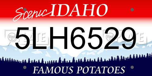 5LH6529 Idaho License Plate