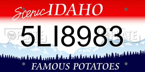 5LI8983 Idaho License Plate