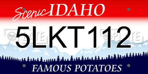 5LKT112 Idaho License Plate