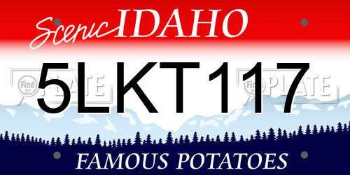 5LKT117 Idaho License Plate