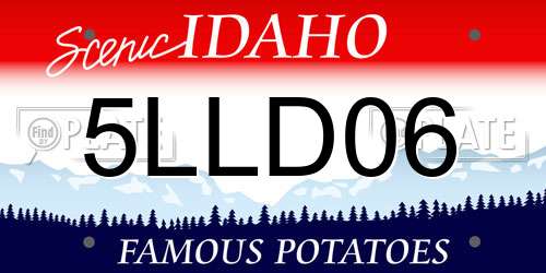 5LLD06 Idaho License Plate