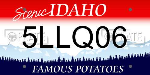 5LLQ06 Idaho License Plate