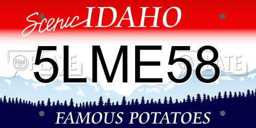 5LME58 Idaho License Plate