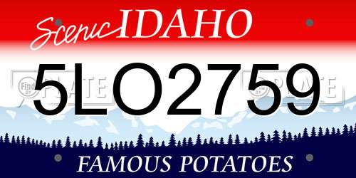5LO2759 Idaho License Plate