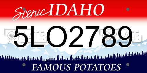 5LO2789 Idaho License Plate