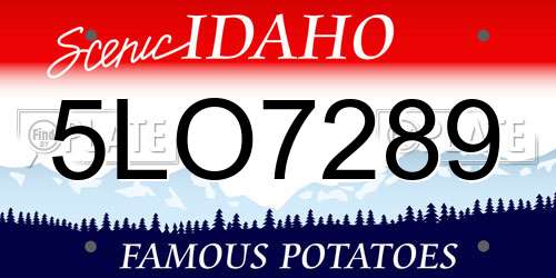 5LO7289 Idaho License Plate