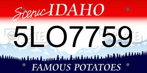 5LO7759 Idaho License Plate