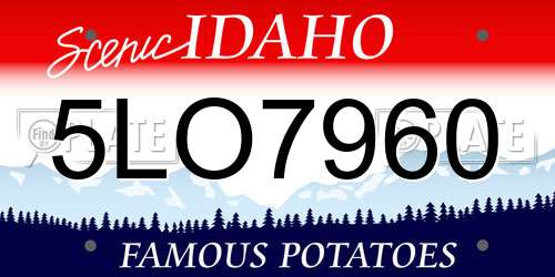 5LO7960 Idaho License Plate