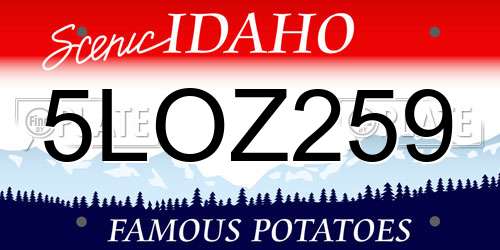 5LOZ259 Idaho License Plate
