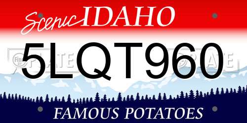 5LQT960 Idaho License Plate