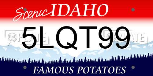 5LQT99 Idaho License Plate