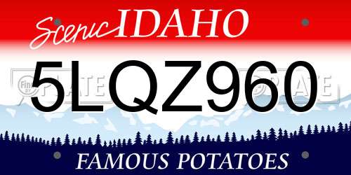5LQZ960 Idaho License Plate