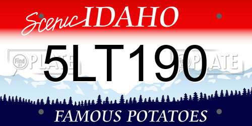 5LT190 Idaho License Plate