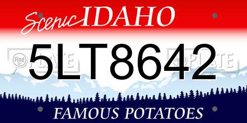 5LT8642 Idaho License Plate