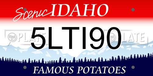 5LTI90 Idaho License Plate