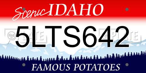 5LTS642 Idaho License Plate