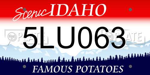 5LU063 Idaho License Plate
