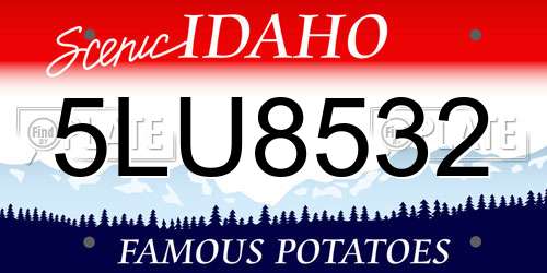 5LU8532 Idaho License Plate
